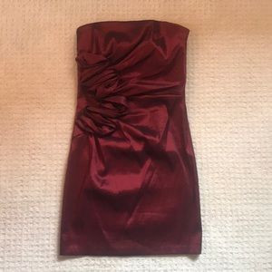 strapless mini dress